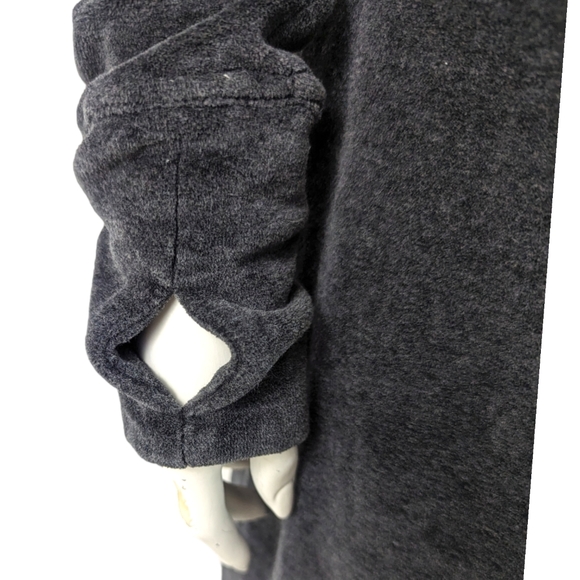 Athleta Cross Cross Velour Sweater Dress Womens Medium Grey Long Sleeve Pullover - Picture 6 of 12